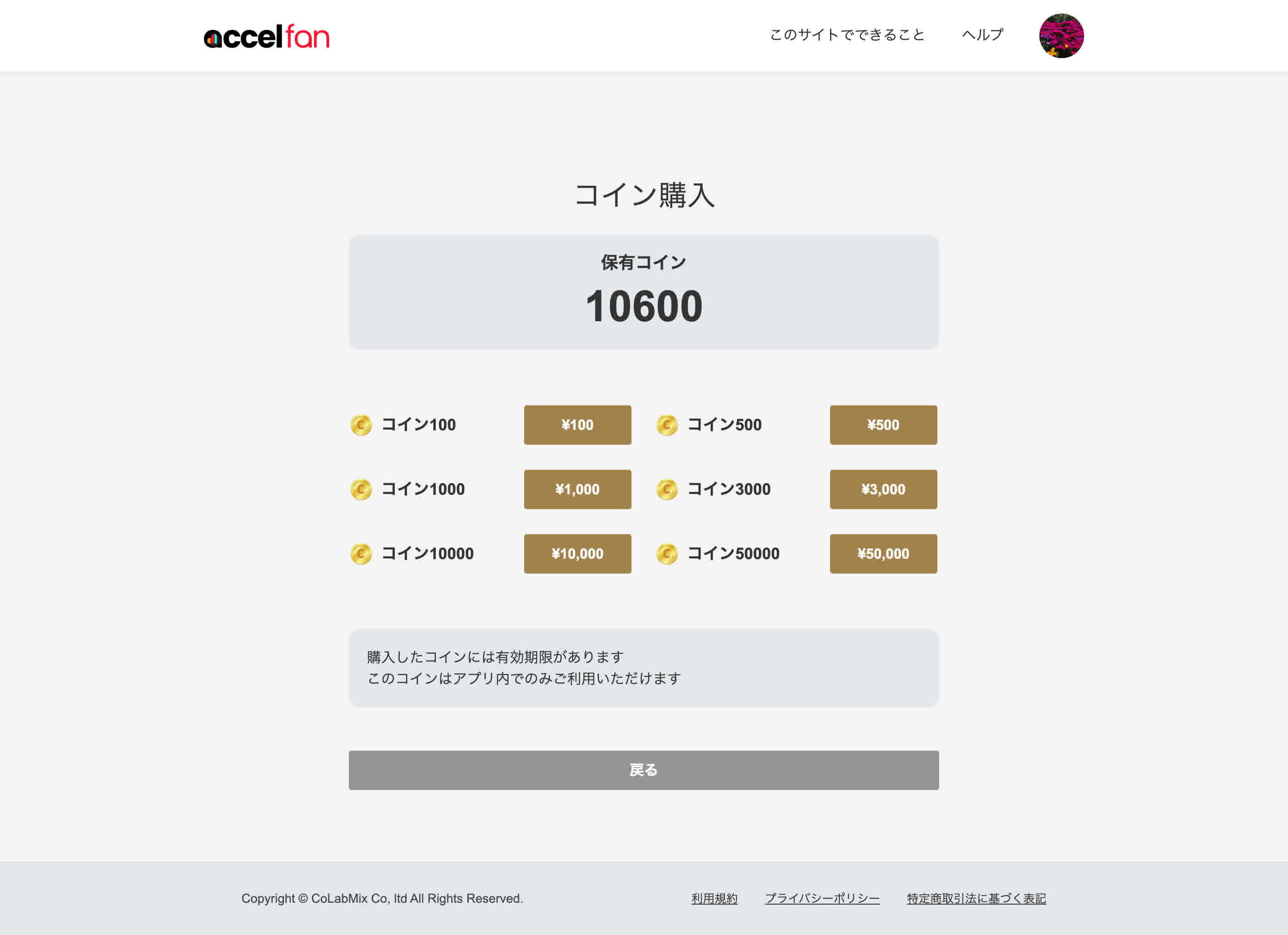 コインの購入
